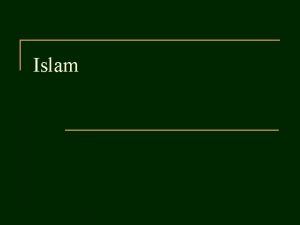Islam Religionens tre aspekter Tillmpning hur gr och
