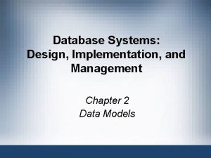 Database Systems Design Implementation and Management Chapter 2