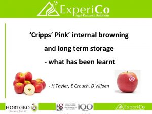 Cripps Pink internal browning and long term storage
