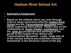 Hudson River School Art Summative Assignment Based on
