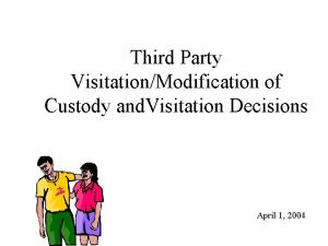 Third Party VisitationModification of Custody and Visitation Decisions