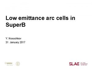 Low emittance arc cells in Super B Y