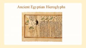 Ancient Egyptian Hieroglyphs 1 Visit the BBC website