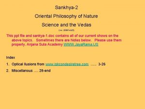Sankhya2 Oriental Philosophy of Nature Science and the