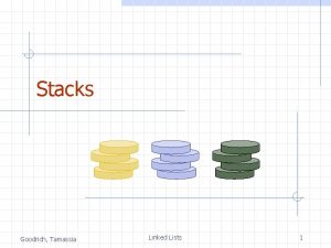 Stacks Goodrich Tamassia Linked Lists 1 Abstract Data