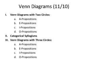 Venn Diagrams 1110 I Venn Diagrams with Two