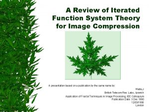 A Review of Iterated Function System Theory for