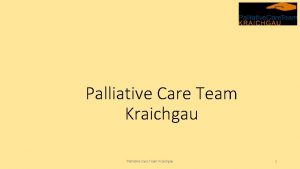 Palliative Care Team Kraichgau 1 Palliative Care Team