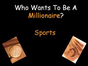 Who Wants To Be A Millionaire Sports Question