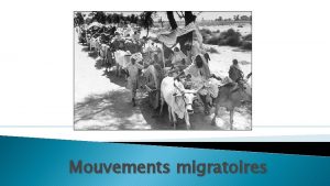 Mouvements migratoires Les migrations notions de base Au