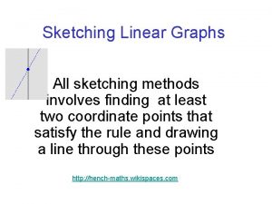 Sketching Linear Graphs All sketching methods involves finding