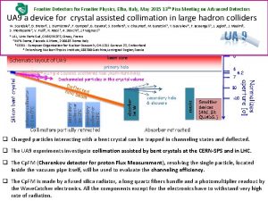 Frontier Detectors for Frontier Physics Elba Italy May