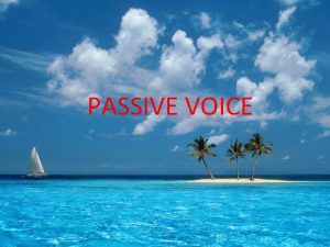 PASSIVE VOICE Simple Present Tense In Passive Voice