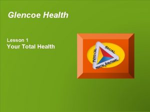 Glencoe Health Lesson 1 Your Total Health LESSON