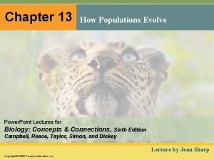 Chapter 13 How Populations Evolve Power Point Lectures