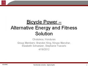 Bicycle Power Alternative Energy and Fitness Solution Choluteca