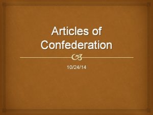 Articles of Confederation 102414 When is Americas Birthday