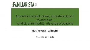 Accordi e contratti prima durante e dopo il