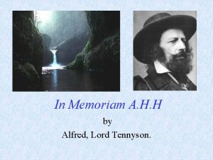 In Memoriam A H H by Alfred Lord