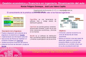 Gestin econmica y financiera en ingeniera Dinamizacin del