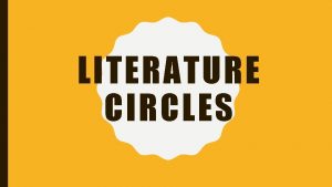 LITERATURE CIRCLES STEPS FOR SELECTING A BOOK Listen