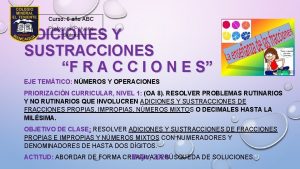 Curso 6 ao ABC Profesora Polyana Glvez ADICIONES