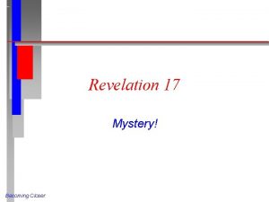 Revelation 17 Mystery Becoming Closer The Prostitute Rev