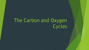 The Carbon and Oxygen Cycles What is Carbon