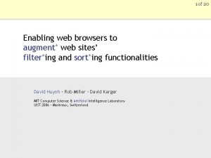 1 of 20 Enabling web browsers to augment