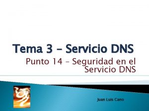 Tema 3 Servicio DNS Punto 14 Seguridad en