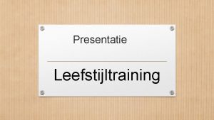 Presentatie Leefstijltraining Hilligaertstraat Teams Pijp Buitenveldertstadionbuurt Amsterdam maart