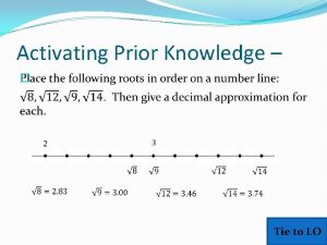 Activating Prior Knowledge Tie to LO Module 7