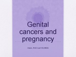 Genital cancers and pregnancy Assoc Prof Gazi YILDIRIM