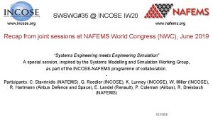 SWSWG35 INCOSE IW 20 www incose org www