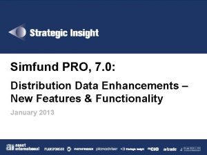 Simfund PRO 7 0 Distribution Data Enhancements New