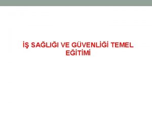 SALII VE GVENL TEMEL ETM 1 SALII VE