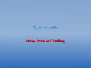 Types of Faults Stress Strain and Faulting Faults