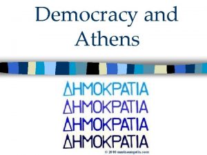 Democracy and Athens Agenda n Ancient Greek Democracy