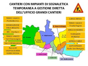 CANTIERI CON IMPIANTI DI SEGNALETICA TEMPORANEA A GESTIONE