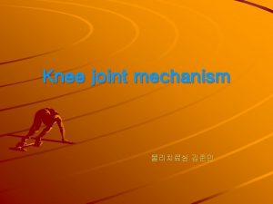 Knee joint mechanism Joint structure Major types of