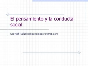 El pensamiento y la conducta social Copyleft Rafael