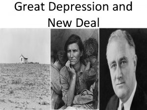 Great Depression and New Deal Stock Market Crash