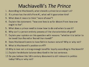 Machiavellis The Prince 1 2 3 4 According
