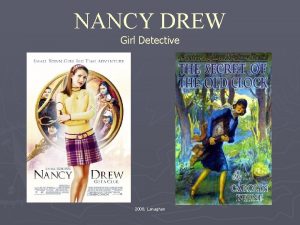 NANCY DREW Girl Detective 2008 Lanaghan Mysteries Do