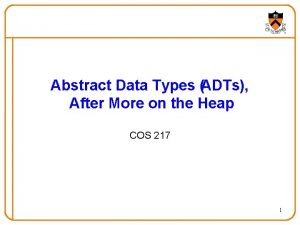 Abstract Data Types ADTs After More on the