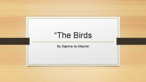 The Birds By Daphne du Maurier RAIDER REV