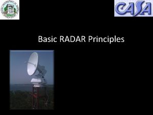 Basic RADAR Principles Prof Sandra CruzPol Ph D