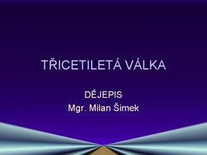 TICETILET VLKA DJEPIS Mgr Milan imek PINY KONFLIKTU