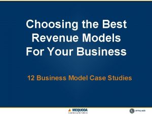 Choosing the Best Revenue Models For Your Business