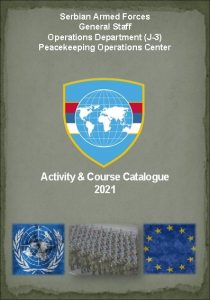 Serbian Armed Forces General Staff Operations Department J3